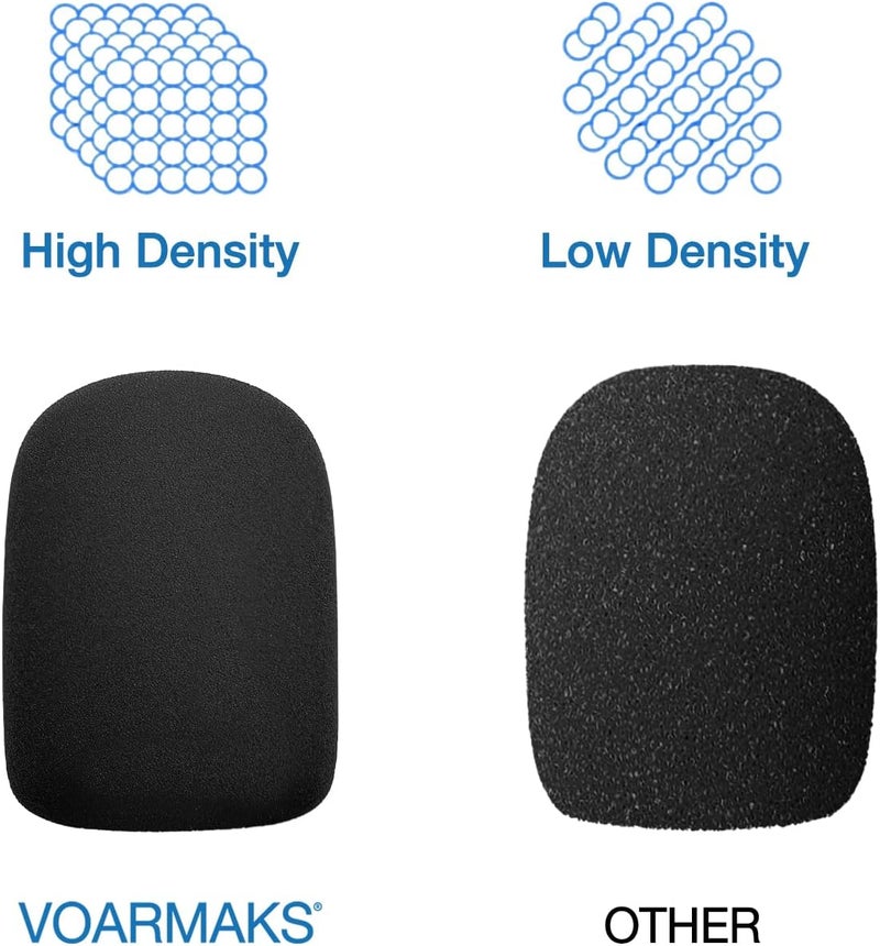 Voarmaks Foam Mic Cover Compatible with JBL PartyBox Wireless Mic Microphones, Wireless Two Microphone System, PartyBox Mic 100 Wird Microphone Sponge Windscreen Pop Filter 4-Pack, Black - Image 4